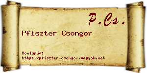 Pfiszter Csongor névjegykártya