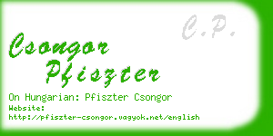 csongor pfiszter business card